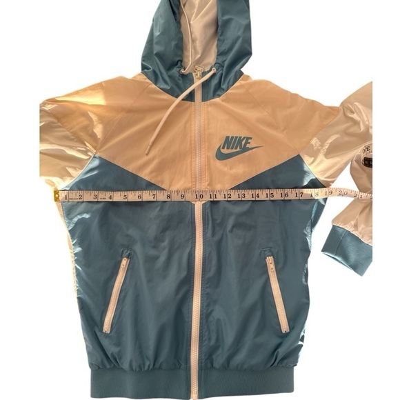 NIKE Women's Sportwear Windrunner Jacket Blue/Yellow/Cream Full Zip Hoodie - Picture 9 of 12